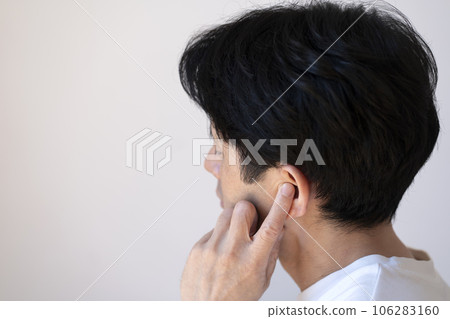 Male with poor hearing Sudden deafness Body parts 106283160