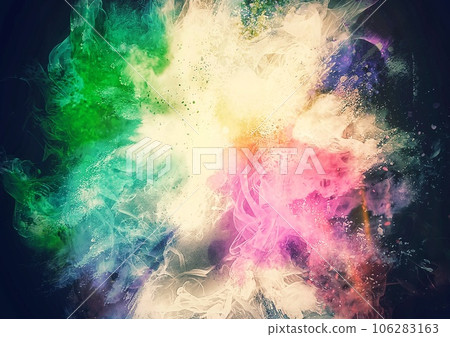 Abstract background with swirling colorful smoke 106283163