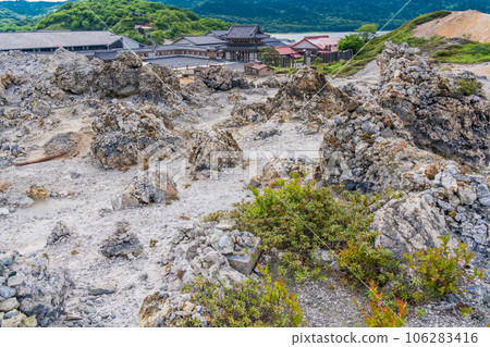(Aomori Prefecture) Desolate promenade of Osorezan Bodaiji Temple in summer 106283416
