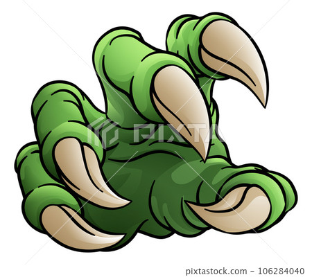 Monster Claw Dinosaur Dragon Cartoon Talon Hand 106284040