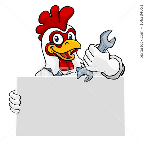 Chicken Mechanic Plumber Spanner Wrench Handyman 106284051