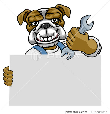 Bulldog Mechanic Plumber Spanner Wrench Handyman Bulldog Mechanic Plumber Spanner Wrench Handyman 106284053