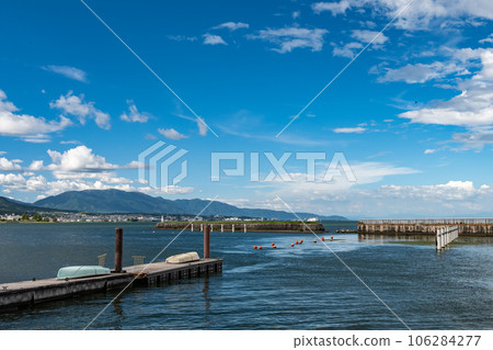 Lake Biwa Summer Scenery Otsu Port Lake Biwa Summer Scenery Otsu Port 106284277