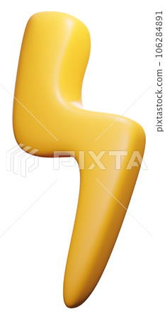 3d render gold thunder 3d render gold thunder 106284891