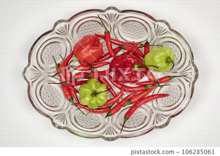 Scotch Bonnet and Thai Chili Peppers Scotch Bonnet and Thai Chili Peppers 106285061