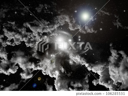 galaxy in a free space. 3D rendering 106285531