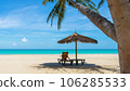 umbrella and chair on the beach 106285533
