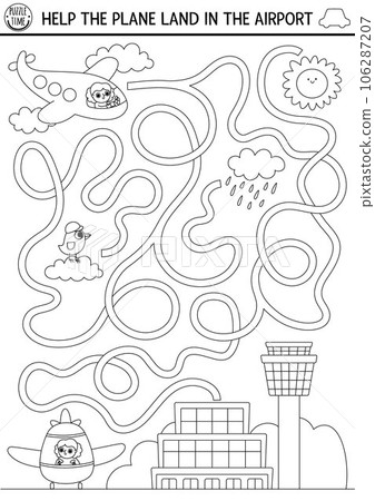 Airplane Activity Book For Kids: Coloring, Dot to Dot, Mazes - Ages 4-8  (30pgs)