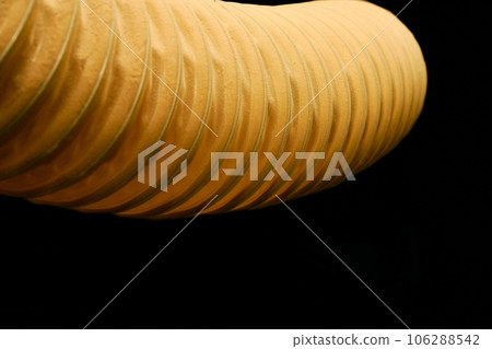Yellow corrugated pipe. Used for cable laying, siphon, insulation, for connect Yellow corrugated pipe. Used for cable laying, siphon, insulation, for connect 106288542