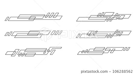 hi technology digital graphic bar lined geometric set vector illustration 106288562