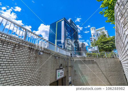 Tokyo cityscape in Japan Summer. Views of Nogizaka Station, which provides access to Tokyo Midtown and Roppongi Hills 106288982