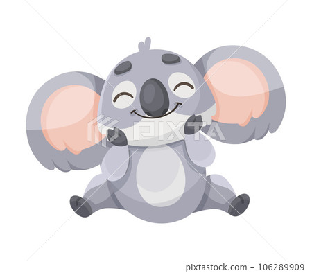 Cheerful Koala Animal with Large Ears and Pretty Snout Vector Illustration Cheerful Koala Animal with Large Ears and Pretty Snout Vector Illustration 106289909