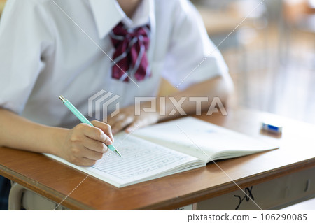 School girls studying in the classroom 106290085