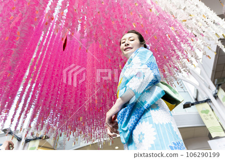仙台七夕 2023 穿著浴衣的女人 106290199