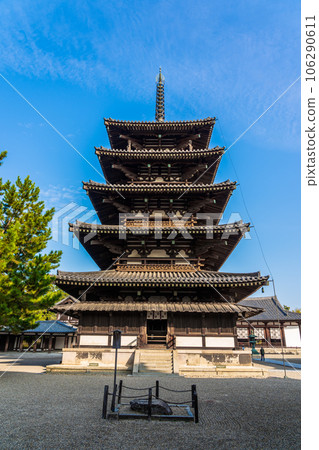 奈良縣法隆寺五層塔世界文化遺產 奈良縣法隆寺五層塔世界文化遺產 106290611
