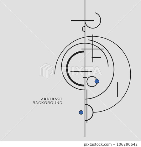 Vector abstract background. Modern technology illustration with digital geometric lines and points. Wave construction 106290642