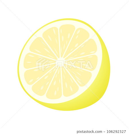 Lemon cut in half - Stock Illustration [106292327] - PIXTA
