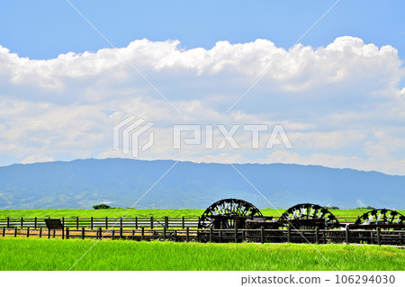朝倉市風景 三重水車 106294030