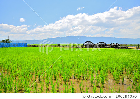 Scenery of Asakura City Triple water wheel 106294050