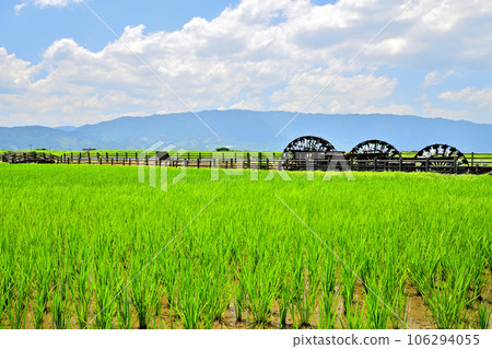 Scenery of Asakura City Triple water wheel Scenery of Asakura City Triple water wheel 106294055