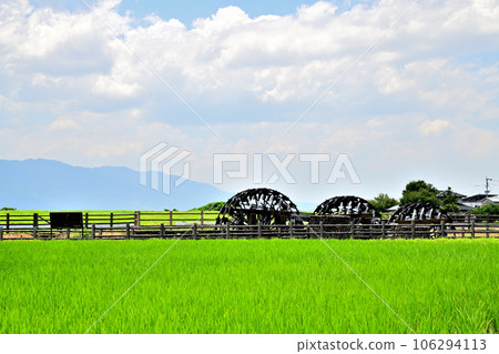 Scenery of Asakura City Triple water wheel Scenery of Asakura City Triple water wheel 106294113