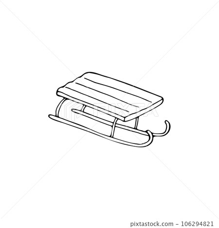 Hand-drawn sled 106294821