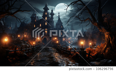 Castle of horrors for the traditional Halloween party Castle of horrors for the traditional Halloween party 106296756
