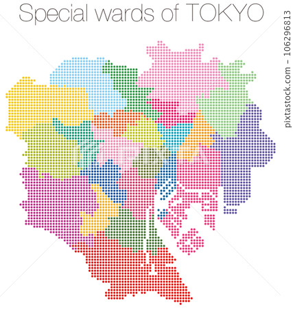 Map of Tokyo 23 Wards Tokyo District Division Map of Tokyo 23 Wards Tokyo District Division 106296813