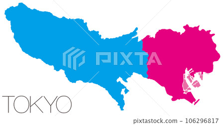 Map of Tokyo 23 wards area and Tama area Map of Tokyo 23 wards area and Tama area 106296817