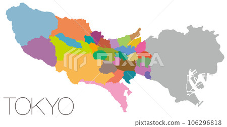 Map of Tokyo Tama area division 106296818