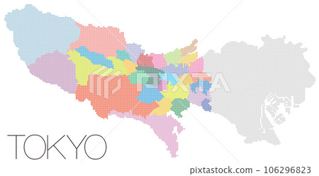 Dot map of Tokyo Tama area division 106296823