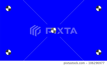 Blue background with track points in the four corners and center - blue background material for motion tracking - 16 Blue background with track points in the four corners and center - blue background material for motion tracking - 16 106296977