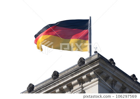 the german flag waving 106297569