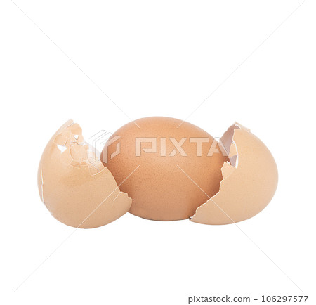an egg with a broken double shell 106297577
