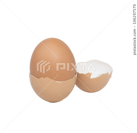 an egg with a broken double shell 106297579