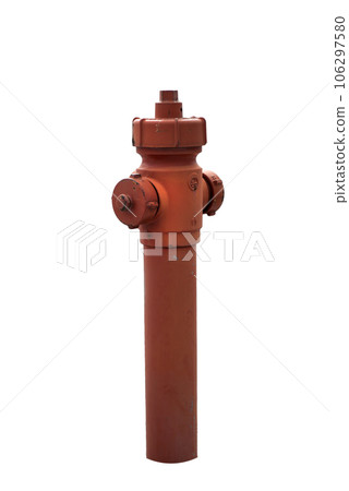 a red road hydrant isolated a red road hydrant isolated 106297580