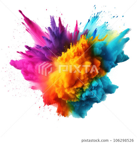 Colorful Holi paint isolated 106298526