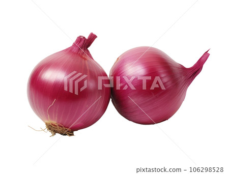 Red ripe onion isolated 106298528