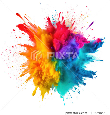 Colorful Holi paint isolated 106298530