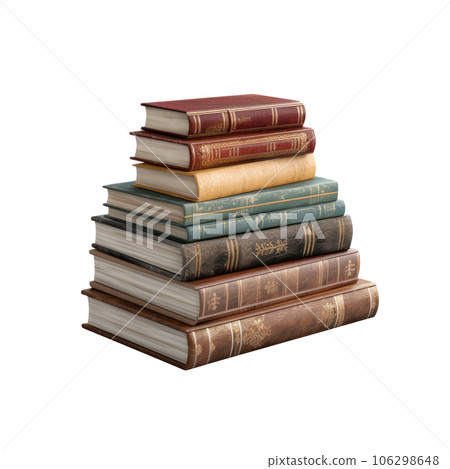 Stack of book isolated Stack of book isolated 106298648