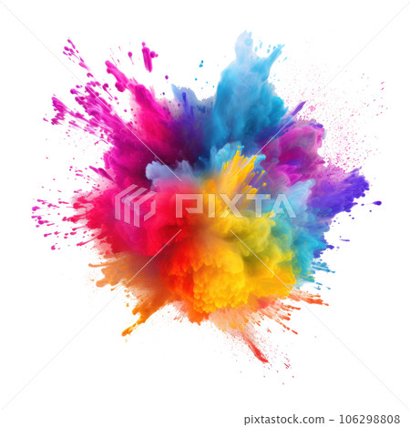Colorful Holi paint isolated 106298808