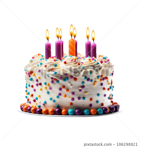 Birthday cake isolated 106298821
