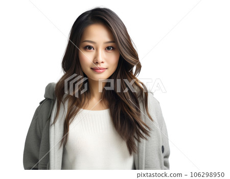 Beautiful asian girl isolated 106298950