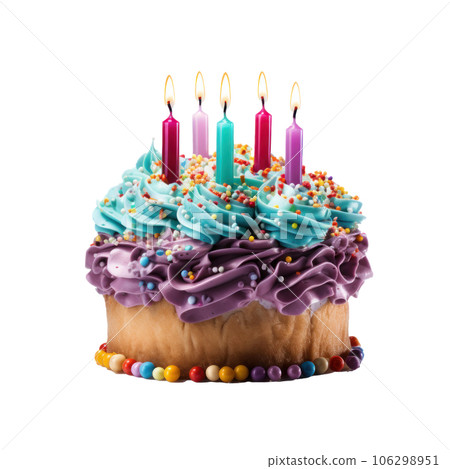 Birthday cake isolated Birthday cake isolated 106298951