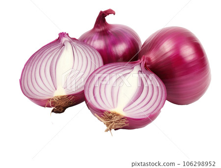 Red ripe onion isolated Red ripe onion isolated 106298952