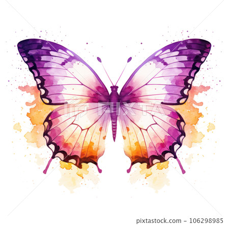 Watercolor butterfly isolated 106298985