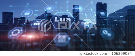 Lua Programming Language. Scripting programming language City Background Lua Programming Language. Scripting programming language City Background 106299084