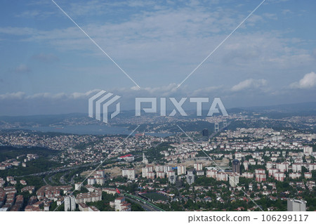 Arial View of Istanbul Asian Side Urban building blocks 106299117