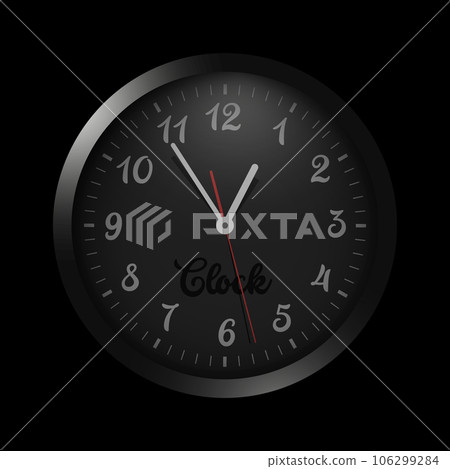 Clock on dark background - vector icon 106299284