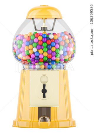 Candy Dispenser, Gumball Machine, 3D rendering 106299586